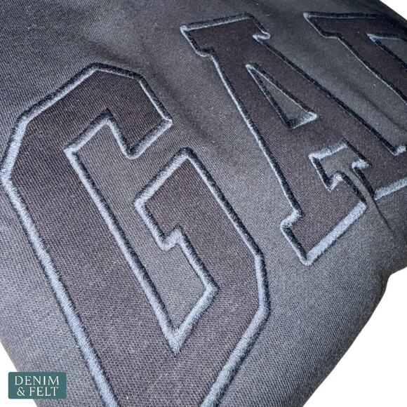 Gap Relaxed Logo Hoodie Black Moonless Night Pullover Sweatshirt S & M NEW/NWT!! - Picture 6 of 11